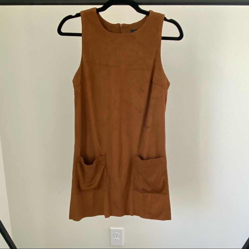 Boho faux suede dress